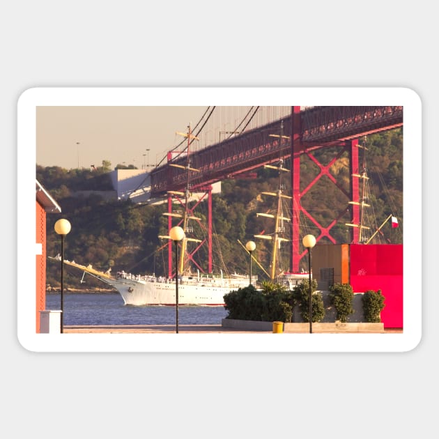 "Dar Mlodziezy" Tall Ship, Lisbon Sticker by terezadelpilar